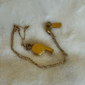 Electric Picks Gold Whistle Pendant Necklace